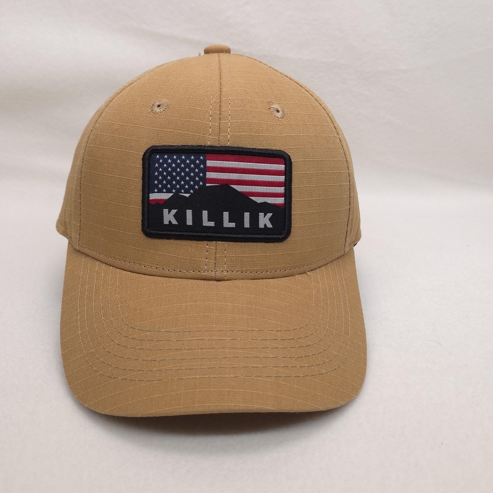 Killik Hat Cap Strap Back Mens One Size Beige USA Ripstop Hunting Outdoor Hiking
